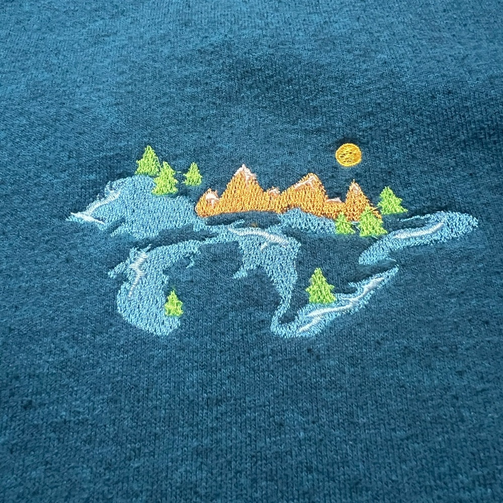Embroidered World Map Sweater
